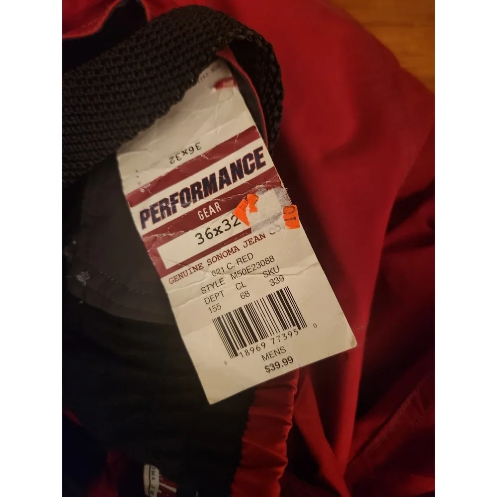Y2K Deadstock Red Fleece‎ Lined Baggy Pants